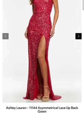 Ashley Lauren Red Sequin Prom Gown